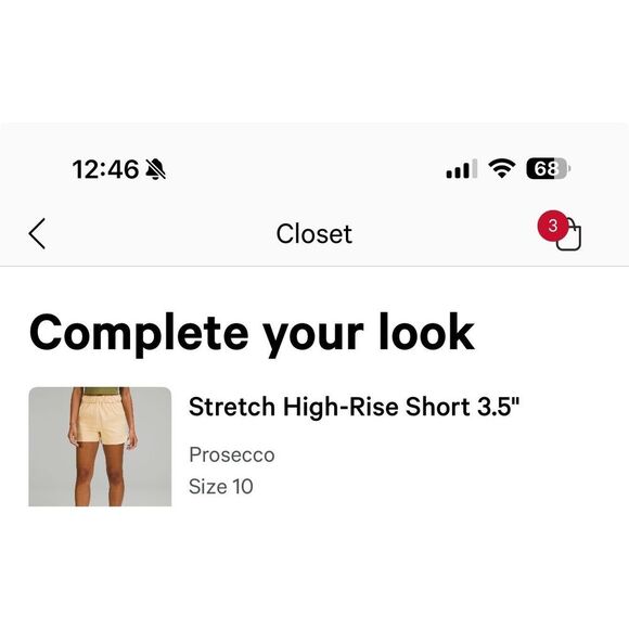 Lululemon Stretch High Rise Shorts 3.5" Prosecco Yellow Size 10 - Picture 6 of 7